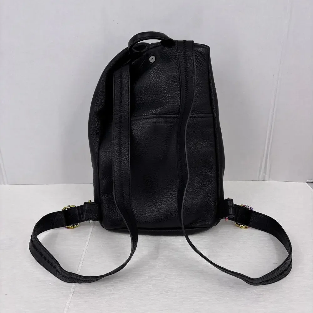 Aimee Kestenberg Tamitha Backpack‎ Black Pebbled Leather Handbag Purse
